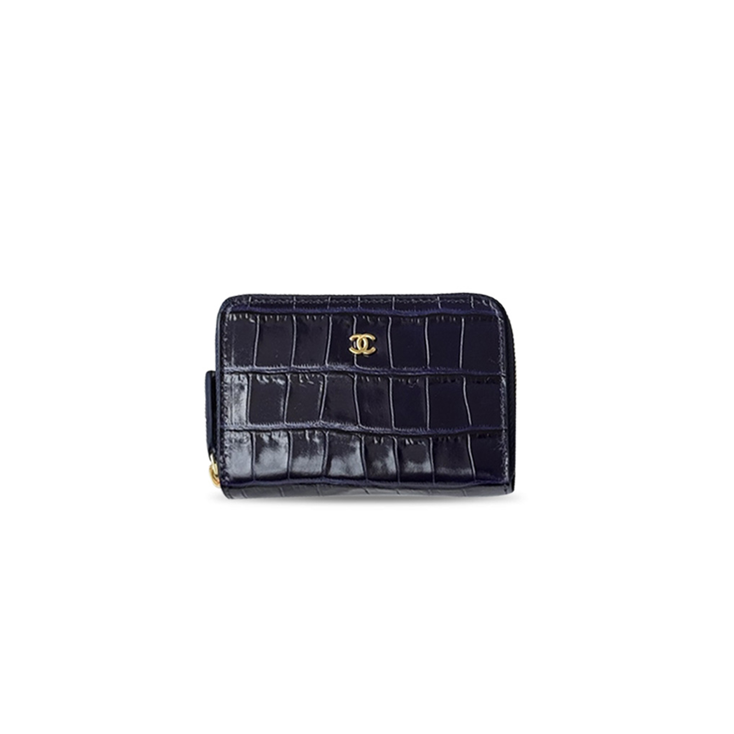 CHANEL CALFSKIN CROCODILE EMBOSSED CROCOCO ZIP COIN PURSE AP5189 (11*8.5*4.5cm)